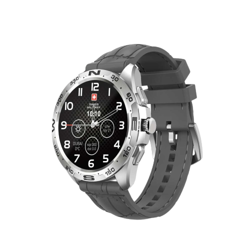 SWISS MILITARY DOM Smart Watch (Silicon Strap) - Grey