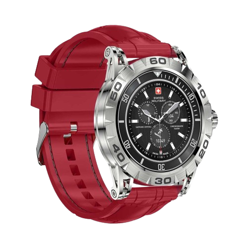 SWISS MILITARY DOM 2 Smart Watch (Silicon Strap) - Red
