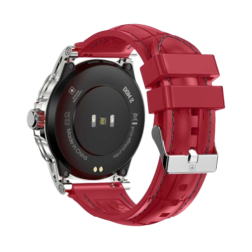 SWISS MILITARY DOM 2 Smart Watch (Silicon Strap) - Red