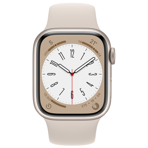 Apple Watch Series 8 [GPS, 41mm, Aluminium Case with Sport Band Strap] - Starlight