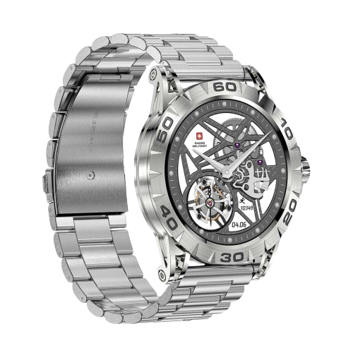 SWISS MILITARY DOM 2 Smart Watch (Metal Strap) - Silver