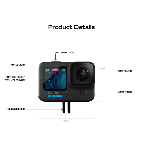 GoPro HERO11 Action Camera - Black