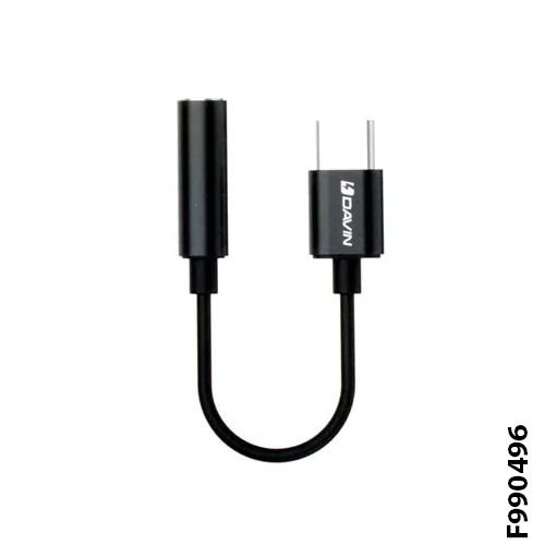 DAVIN DAL7 USB-C headset jack Adapter (Aux cable 3.5mm Audio cable with USB-C connector) - Black