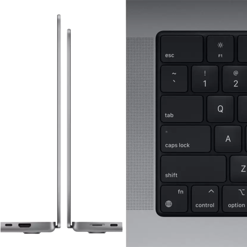Apple MacBook Pro 16-inch (M1 Pro chip with 10‑core CPU and 16‑core GPU, 16GB RAM, 512GB SSD) - Space Grey