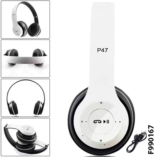 P47 5.0+EDR wireless headphones - White (F990167)