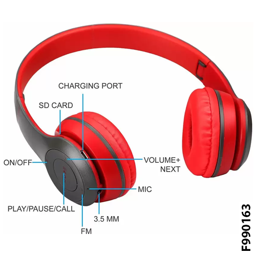 P47 5.0+EDR wireless headphones - Red (F990163)