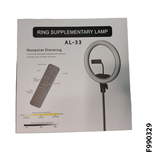 AL-33 RING SUPPLEMENTARY LAMP | Nonpolar Dimming | PHONE HOLDER | REMOTE | STAND - F990329