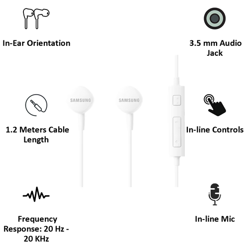 Samsung Wired Earphone HS1303 - White