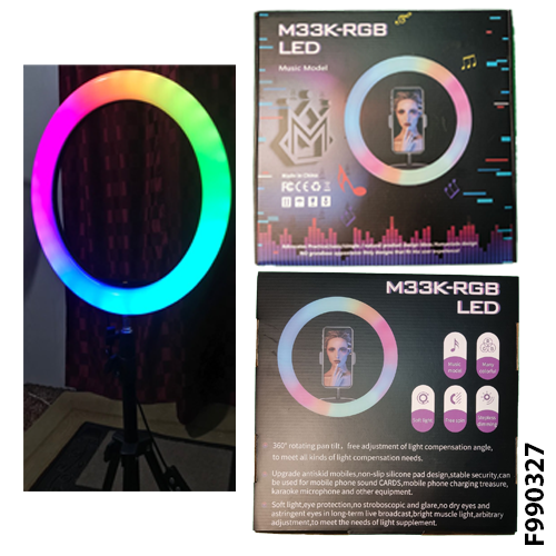 M33K-RGB LED Musical Model Ring Light with Stand and Remote Control