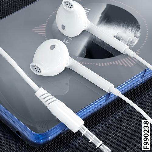 VIDVIE HS655 Ultra bass stereo sound | 3.5mm Jack Wired Earphone - White (F990238)