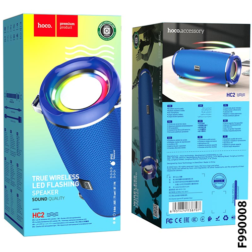 hoco HC2 True Wireless LED Flashing Speaker - Blue (F990008)