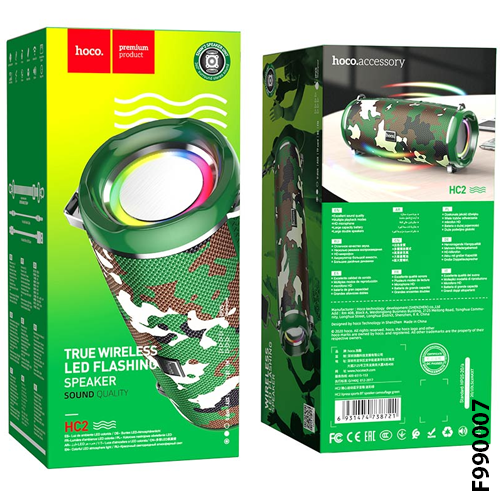 hoco HC2 True Wireless LED Flashing Speaker - Camouflage Green (F990007)